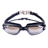 Gafas de natación profesionales de silicona 2019, gafas de natación UV antiniebla con tapones para los oídos para hombres y mujeres, gafas para deportes acuáticos