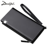 Genuine Leather Brand Men Wallets Long Men Purse Wallet Male Clutch Genuine Leather Wallet Men Business Male Wallet Coin