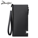 Genuine Leather Brand Men Wallets Long Men Purse Wallet Male Clutch Genuine Leather Wallet Men Business Male Wallet Coin