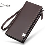 Genuine Leather Brand Men Wallets Long Men Purse Wallet Male Clutch Genuine Leather Wallet Men Business Male Wallet Coin