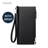 Genuine Leather Brand Men Wallets Long Men Purse Wallet Male Clutch Genuine Leather Wallet Men Business Male Wallet Coin