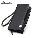 Genuine Leather Brand Men Wallets Long Men Purse Wallet Male Clutch Genuine Leather Wallet Men Business Male Wallet Coin