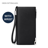 Genuine Leather Brand Men Wallets Long Men Purse Wallet Male Clutch Genuine Leather Wallet Men Business Male Wallet Coin