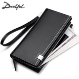 Genuine Leather Brand Men Wallets Long Men Purse Wallet Male Clutch Genuine Leather Wallet Men Business Male Wallet Coin
