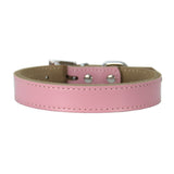 Genuine Leather Dog Collar Adjustable Chihuahua Small Dog Cat Collar Neck Buckle Leather Lead collar perro petshopXS-XL