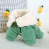 Geometric Patterns Green Dog Woolen Jacket Dog Clothes Winter French Bulldog Dog Clothes For Small Dogs Warm Outfit Pugs Clothes