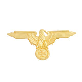 dasda  Gold And Silver WWII WW2 German Military Cross Eagle Pin Cap Badge Cockade