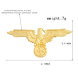 dasda  Gold And Silver WWII WW2 German Military Cross Eagle Pin Cap Badge Cockade