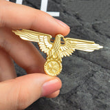 dasda  Gold And Silver WWII WW2 German Military Cross Eagle Pin Cap Badge Cockade