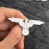 dasda  Gold And Silver WWII WW2 German Military Cross Eagle Pin Cap Badge Cockade