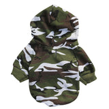 Green Camo Dog Hoodie Small Dog Coat Jacket Spring Autumn Pet Puppy Clothes For Puppy Dogs