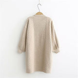 H.SA Spring Sweater Cardigans Women 2019 V neck Lantern Sleeve Open Stitch Loose Sweater Jacket Cheap Clothes Female Knit Coat