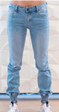 Embroidered close washed jeans