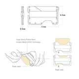 RFID Blocking Genuine Leather Credit Card Holder Men Fashion Aluminum Metal Creditcard Slim Minimalist Wallet Cardholder Case
