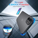 Shockproof Armor Matte Case For iPhone 13 12 11 Pro Max XR XS X 7 8 Plus SE Mini Luxury Silicone Bumper Clear Hard PC Cover Capa