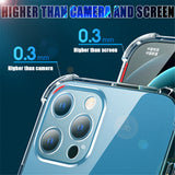 For iPhone 13 Pro Max Shockproof Phone Case On iPhone 12 11 Pro XS Max Mini Transparent Soft TPU Shell X XR 7 8 Plus Back Cover