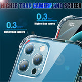 For iPhone 13 Pro Max Shockproof Phone Case On iPhone 12 11 Pro XS Max Mini Transparent Soft TPU Shell X XR 7 8 Plus Back Cover