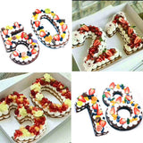 9Pcs/Set Large Number Mold 0-9 Numbers Wedding Birthday Anniversary Cake Pans for Fillings Layered Baking Cakes