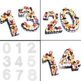 9Pcs/Set Large Number Mold 0-9 Numbers Wedding Birthday Anniversary Cake Pans for Fillings Layered Baking Cakes