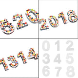 9Pcs/Set Large Number Mold 0-9 Numbers Wedding Birthday Anniversary Cake Pans for Fillings Layered Baking Cakes