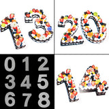 9Pcs/Set Large Number Mold 0-9 Numbers Wedding Birthday Anniversary Cake Pans for Fillings Layered Baking Cakes