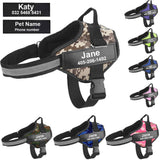 Dog Harness No Pull Adjustable Harness Vest For Dog Reflective Breathable Pet ID Custom Patch Outdoor Walking Dog Supplies