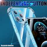 For iPhone 13 Pro Max Shockproof Phone Case On iPhone 12 11 Pro XS Max Mini Transparent Soft TPU Shell X XR 7 8 Plus Back Cover