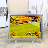 Glass photo frame quicksand painting