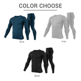 HEROBIKER Motorcycle Thermal Underwear Set Men's Motorcycle Skiing Winter Warm Base Layers Tight Long Johns Tops & Pants Set