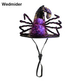 Halloween Pet Supplies Pet Dog and Cat Ornaments Halloween Pet Spider Hat Wizard Transfomation Cap