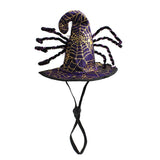 Halloween Pet Supplies Pet Dog and Cat Ornaments Halloween Pet Spider Hat Wizard Transfomation Cap