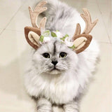 Hat Pet Dog Cat Christmas Cosplay Head wear Christmas Elk Reindeer Antlers headband Hat Apparel New Pet Xmas Headband