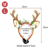 Hat Pet Dog Cat Christmas Cosplay Head wear Christmas Elk Reindeer Antlers headband Hat Apparel New Pet Xmas Headband