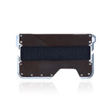 RFID Blocking Genuine Leather Credit Card Holder Men Fashion Aluminum Metal Creditcard Slim Minimalist Wallet Cardholder Case