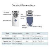 dasda  Health Care Mini Handheld portable Inhale Nebulizer silent Ultrasonic inalador nebulizador Children Adult Rechargeable Automizer