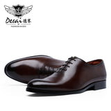 DESAI Oxford Mens Dress Shoes Formal Business Lace-up Full Grain Leather Minimalist Shoes for Men