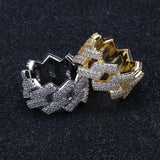 Hip Hop Iced Out Personalized Ring Mens Prong Setting Gold Silver Color Jewerly Bling Cubic Zirconia Ring Charm Jewelry