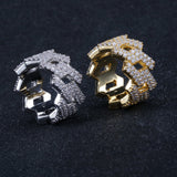 Hip Hop Iced Out Personalized Ring Mens Prong Setting Gold Silver Color Jewerly Bling Cubic Zirconia Ring Charm Jewelry