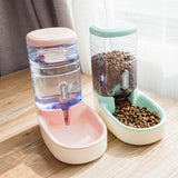 Hipidog 3.8L Pet Drinking Water and Feeding Device Dog Cat Feeder Food Storage Doggy Kitten Water Fountain Automatic Pets Feeder - app80