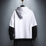 Hoodie Sweatshirt Mens Hip Hop Pullover Hoodies Streetwear Casual Fashion Clothes colorblock hoodie 2019 cotton
