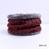 IWINTER Fashion Men Warm Winter Hat Scarf Soft Knitted Hat Scarf Set Skullies Beanies Winter Hat For Women Unisex Knitted Caps