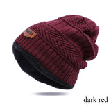 IWINTER Fashion Men Warm Winter Hat Scarf Soft Knitted Hat Scarf Set Skullies Beanies Winter Hat For Women Unisex Knitted Caps