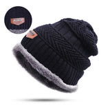 IWINTER Fashion Men Warm Winter Hat Scarf Soft Knitted Hat Scarf Set Skullies Beanies Winter Hat For Women Unisex Knitted Caps