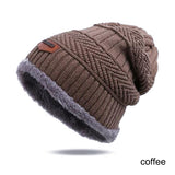 IWINTER Fashion Men Warm Winter Hat Scarf Soft Knitted Hat Scarf Set Skullies Beanies Winter Hat For Women Unisex Knitted Caps
