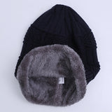 IWINTER Fashion Men Warm Winter Hat Scarf Soft Knitted Hat Scarf Set Skullies Beanies Winter Hat For Women Unisex Knitted Caps