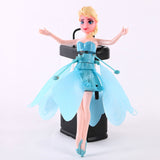 Induction Little Elsa Princess Doll Infrared Suspension Toy Doll Mini RC Remote Drone Girl Child Gift Character Toy