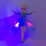 Induction Little Elsa Princess Doll Infrared Suspension Toy Doll Mini RC Remote Drone Girl Child Gift Character Toy