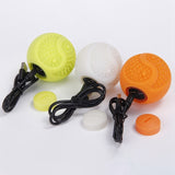 Interactive Dog Toy Rubber Balls LED Glowing Puppy Chew Toys USB Charging Pet Ball Toys  For Night Play