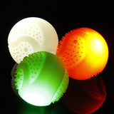 Interactive Dog Toy Rubber Balls LED Glowing Puppy Chew Toys USB Charging Pet Ball Toys  For Night Play