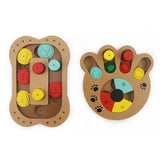 Interactive Toys For Dogs Foraging Food Treated Wooden Dog Toy Eco-friendly Pet Toy Educational Pet Bone Paw Puzzle Toy